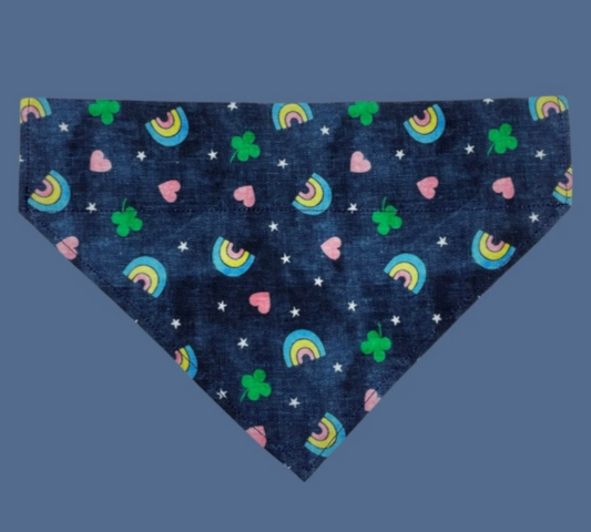 Rainbows and Shamrocks Over the Collar Bandana